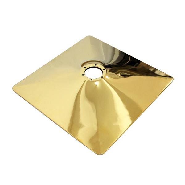 Gold Plated Titanium Square 500×500mm Barber Chair Base With Oil Pump Height