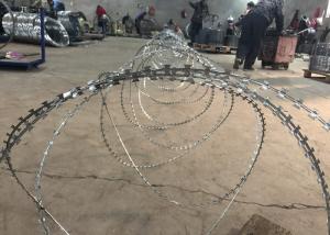 China Hot Dipped Galvanized Razor Wire BTO11 Barbed Blade Type For Popular factory