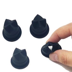 China Medical Black Silicone Rubber Duckbill Valve One Way Cross Valve factory