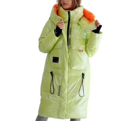 FODARLLOY Ladies Warm Hooded Cotton-padded Clothes Slim Long Down Winter Jackets