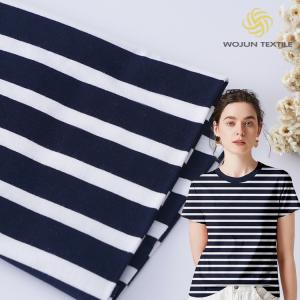 China Cotton Breathable Jersey Soft Striped Material Fabric For Polo Shirt factory
