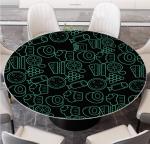 Rattan glass table
