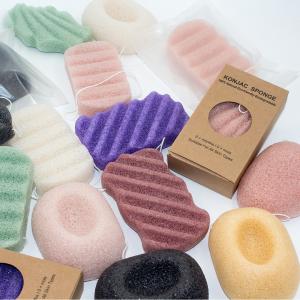 China Organic Skincare Body Bath Wave Shaped Konjac Sponge factory