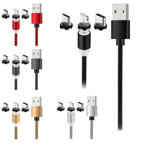China LED Magnetic Charging Cables Safe Use For Lightning Type C Micro USB factory