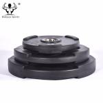Black 2-Inch Rubber Weight Disc Plates with 3 Grips