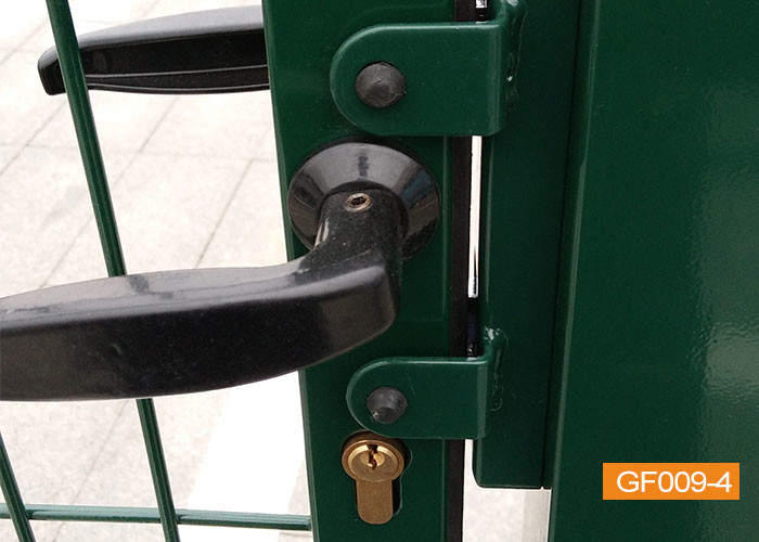 40x40mm Green Pvc Coated Wrought Iron Side Gates