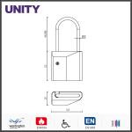 PLEC10 Mortice Lock Cylinder / Euro Cylinder Padlock Stainless Steel Shackle