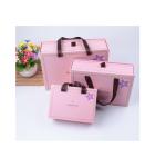Customized Size Small Drawer Packaging Box Paper Gift Bags With Ribbon Handles