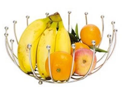 Good quality & cheap price awesome stainless steel or silver chrome iron metal wire fruit basket fruit bowl