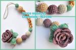 Baby sling necklace, baby bracelet, crochet bracelet, teething bracelet, crochet