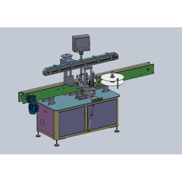 ODM Jerry Can Industrial Bottle Labeling Machine PET Round Bottle Label Applicator 1100W