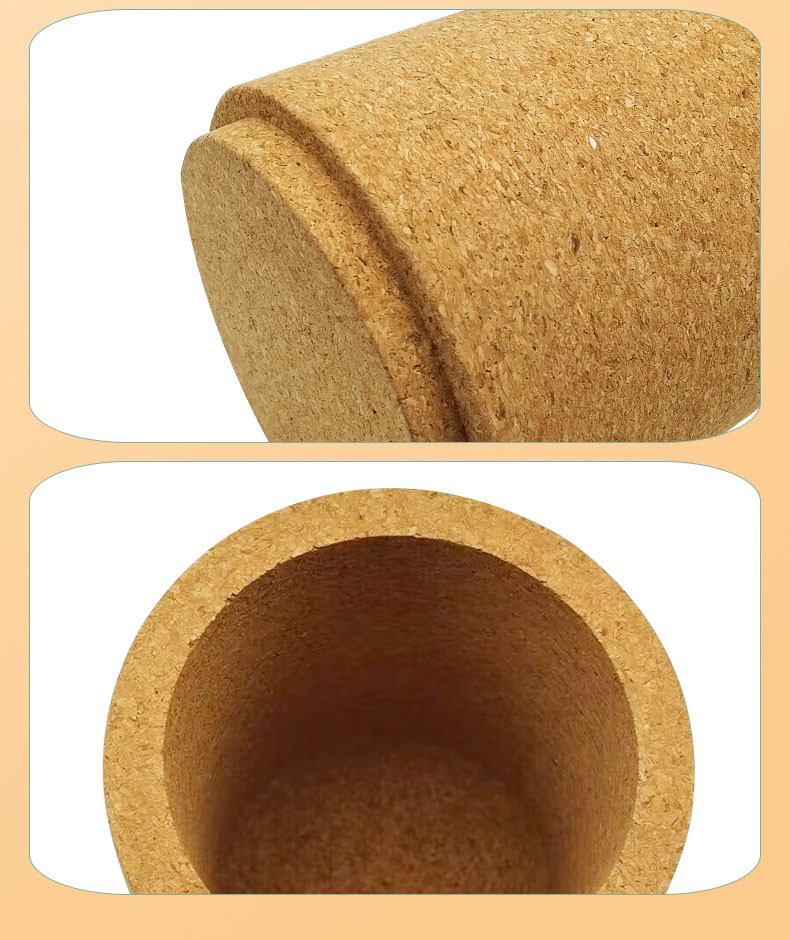 Custom Cork Natural and Reusable Flower Pots for Your Sustainable Space