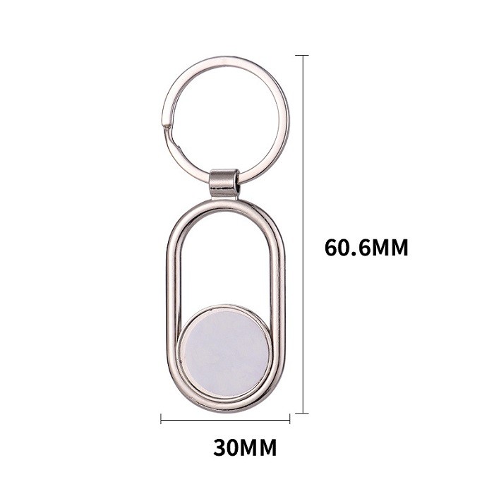 Doule-Sided Sublimation Metal Keyring Personalized Keychain For Sublimation Photos Printing