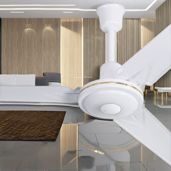 China Factory Smart 42 Inch Modern LED Ceiling Fans Electric Power Source 220V Iron Blade factory
