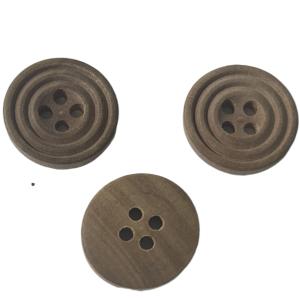 China Eco Friendly Real Wooden Natural Material Buttons 30L Use On Luxury Sewing Coat factory
