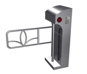 China Brushed Motor One-way Direction Digital LED Prompt Vertical Barrier Automatic Swing Gate factory