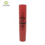 Red Cosmetic Tube Containers , Empty Lip Balm Tubes Removable Nozzle Tip