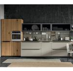 Wood grain MFC kitchen cabinet,Modern kitchen furniture,Kitchen design,L-shape