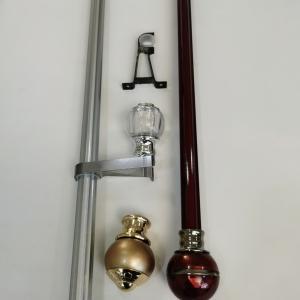 China 22 Inch 0.45mm Removable Steel Pipe Curtain Rods factory
