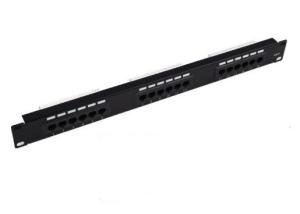 China 18 Ports Black 1U UTP Patch Panel Cat6 110 IDC / KRONE / DUAL Types factory
