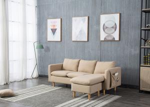 China Light Skin Contemporary Bedroom Furniture Fabric Corner Sofa Set Three Seater factory