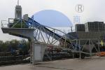 Microcomputer Control YHZS75 Mobile Concrete Batching Plant Customized Color
