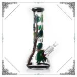 7MM Glass Smoking Water Pipes Hand Drawing Rick And Morty On Glass Hookah Bongs