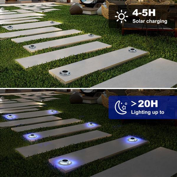 Bule Or Cold White 3T Bearing 2V Voltage Solar Led Light / Solar Dock Light For