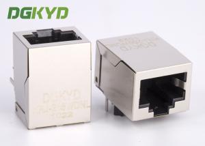 China Shielded Right Angle Magnetics RJ45 Connector Communication Female Ethernet Jack factory
