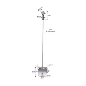 China Cobra Hook Hanging Cable Kits For Supermarket Shelf 24*29.5mm YW86487 factory