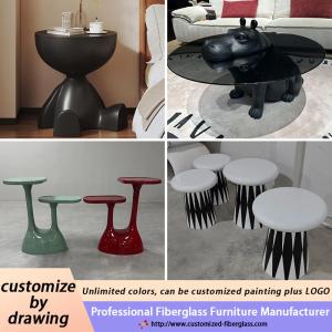 China Modern Coffee Table Set Fiberglass For Living Room Bedroom on sale