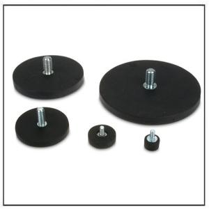 China Custom Size Ndfeb Rubber Coated Pot Magnets with Outer Screws factory
