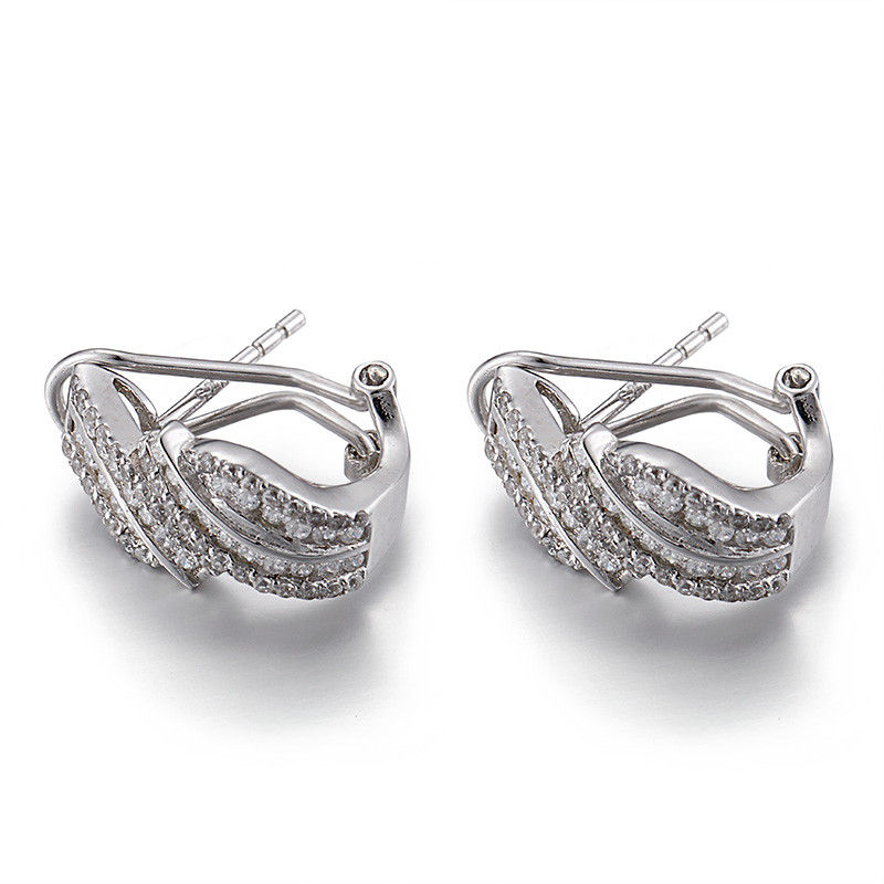 AAA+ 925 Silver CZ Earrings 2.81g 4mm Cubic Zirconia Stud Earrings