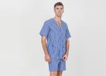 Comfy Mens Shorts Sleepwear V Neck , Anti Shrink Summer Mens T Shirt Pyjamas