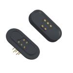 DIP 5 Pin Pogo Connector Black Right Angle Pogo Pin Connector 12V