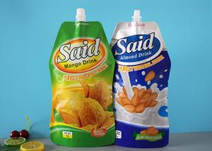 China Juice Milk Packaging 8.6mm Stand Up Liquid Spout Bags factory
