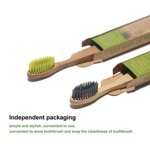 China 20g Natural Sustainable Bamboo Charcoal Toothbrush With Biodegradable Bristles factory