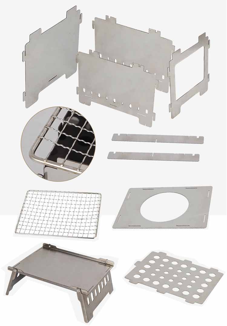 20*15*21 cm or OEM Fire Pits Stainless Steel Mini Foldable Camping Stove for Picnics