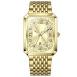 Stainless Steel Luxury Military Quartz Watch Square Metal Watches For Men