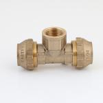 Good quality brass female tee compression fittings for pe pipe