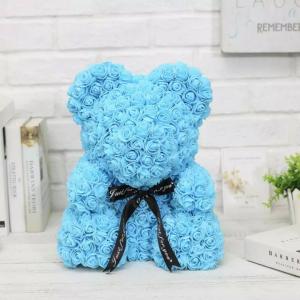 China Cheap Price Hot Selling Teddy Bear Made Out Of Roses Valantines day gift factory