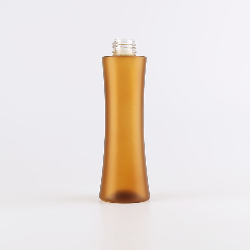 Shampoo Amber bamboo cosmetic packaging plastic bamboo pump bottle frosted 6oz 180ml