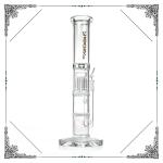 6 Arms Tree Percolator Bongs Honeycomb Perc Hookah Clear Straight Tube Glass