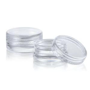 China Collar Material PS 2.5ml 3ml Round Jar for Portable Cream Direct factory