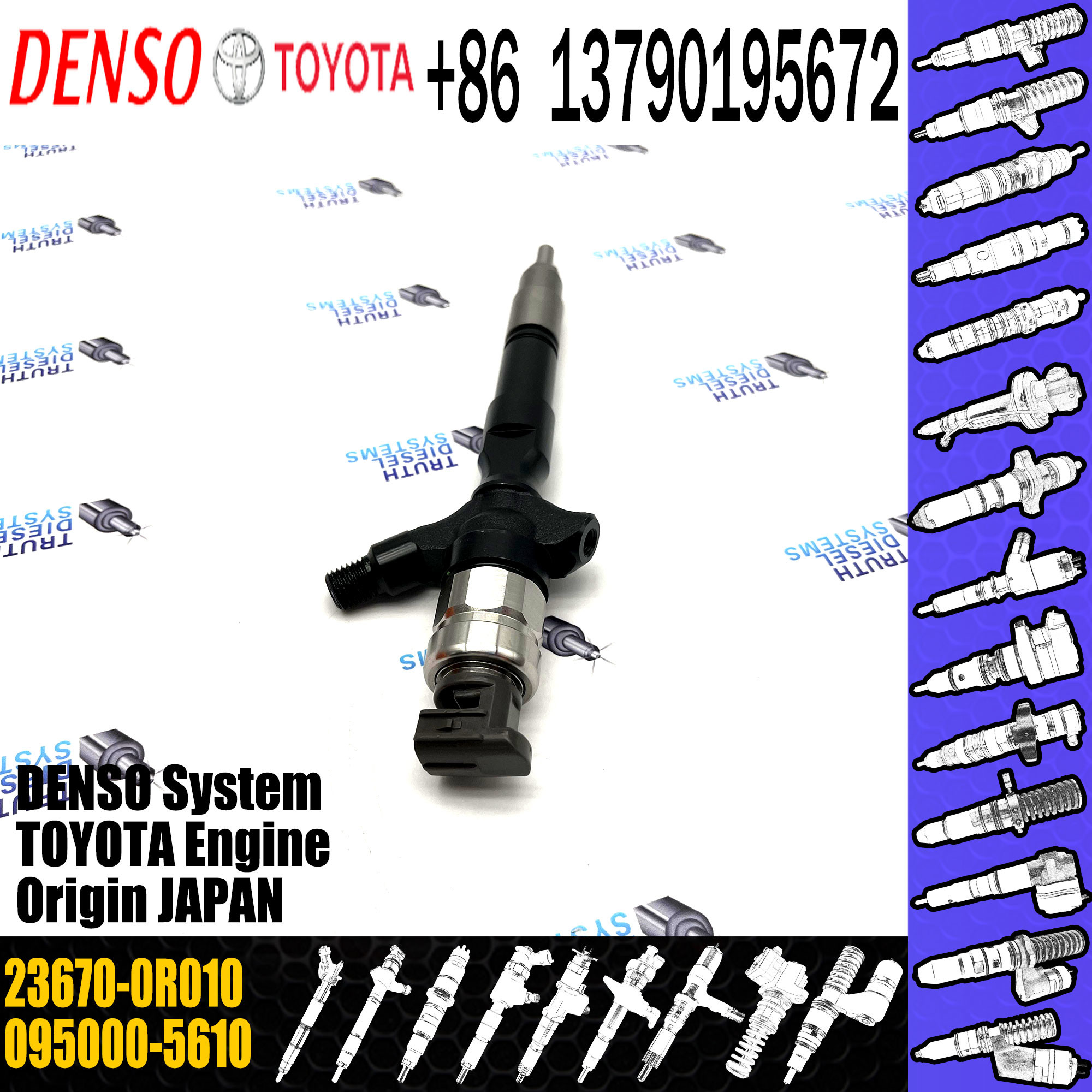 095000-5610 23670-0R010 For Toyota Engine Fuel Injector For Toyota Rav4