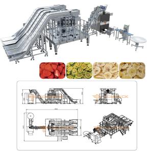 Crispy Dried Vegetables Multihead Weigher Packing Machine Freeze Dried Mixed