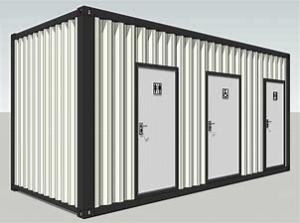 China Magic Prefabricated Modular Toilets 1.5 Tons Assembled Container factory
