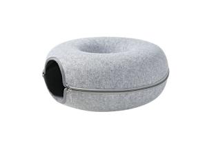 China Four Seasons Universal Felt Pet Cave Tunnel Type Double Layer Compound Design factory