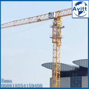 China PT6015 QTZ125 Flat Top Tower Crane 10T Load 60M Boom on sale