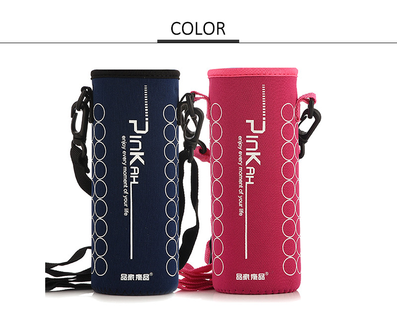 Lanyard Neoprene Water Bottle Sleeve For Outdoor Sports